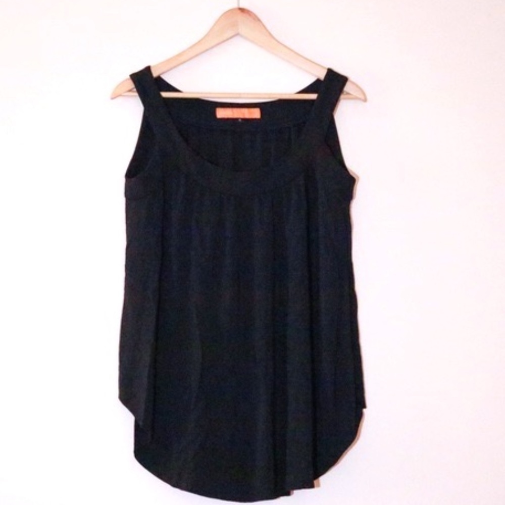 Cynthia Steffe Black Flowy Flared Tank Top